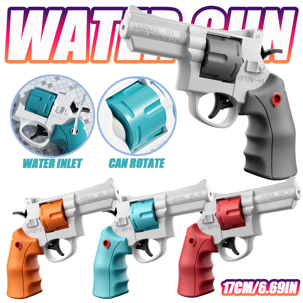 Pistola de agua estilo Revolver