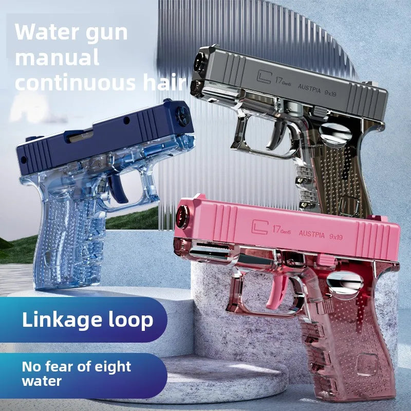 Pistola de agua transparente estilo Glock
