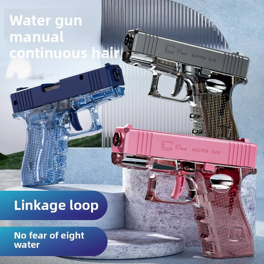 Pistola de agua transparente estilo Glock