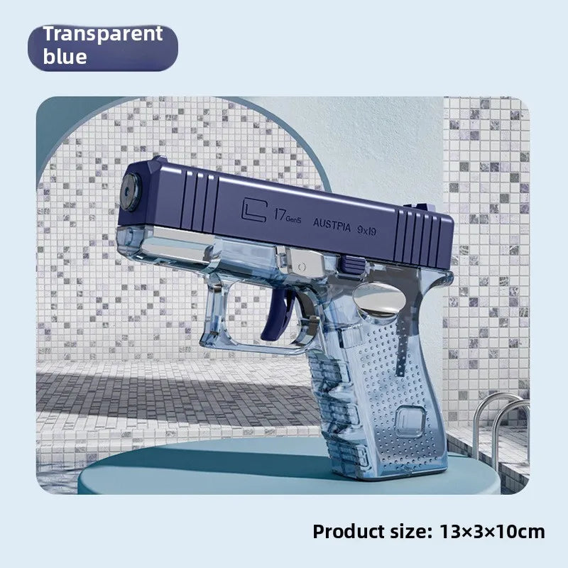 Pistola de agua transparente estilo Glock
