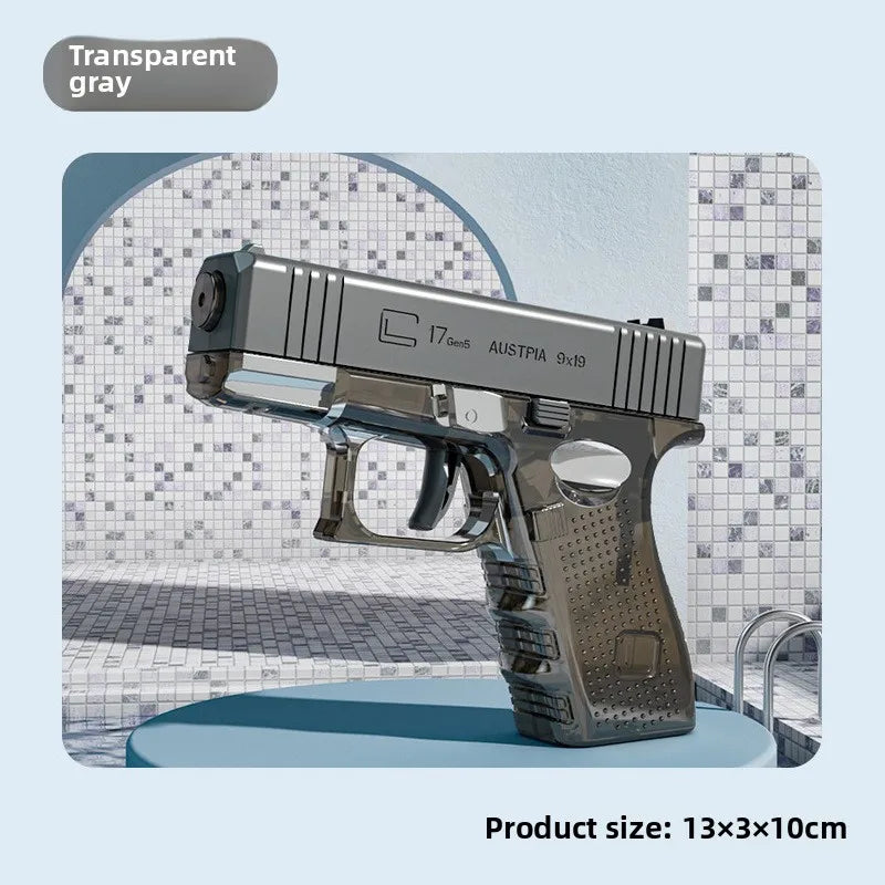 Pistola de agua transparente estilo Glock
