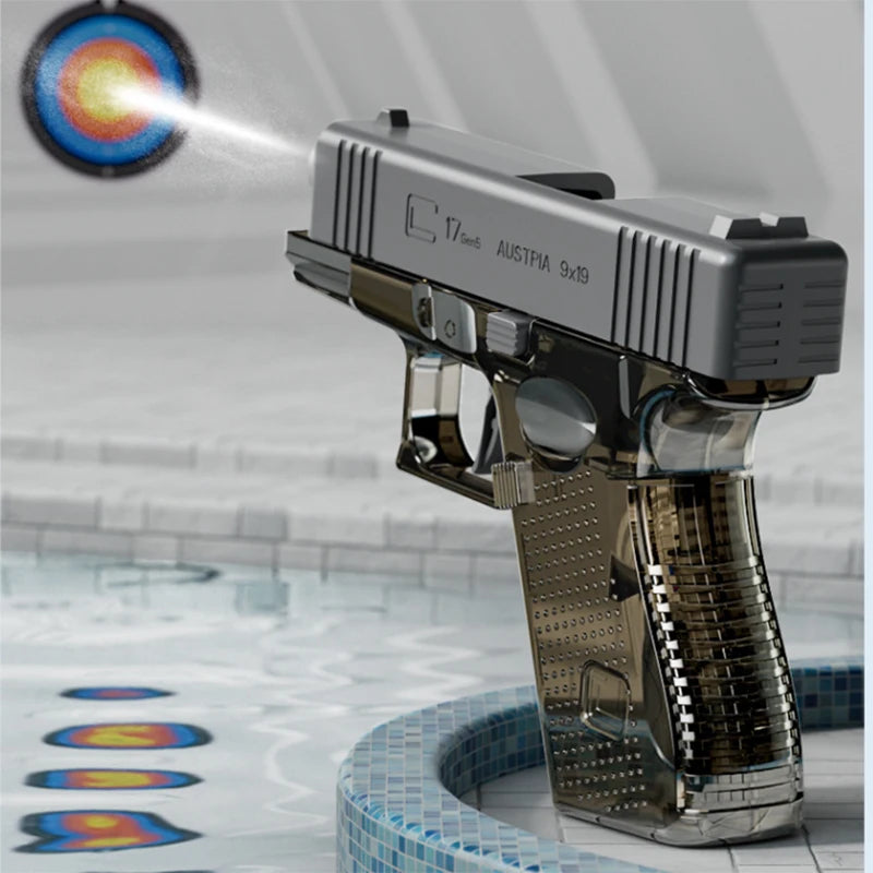 Pistola de agua transparente estilo Glock